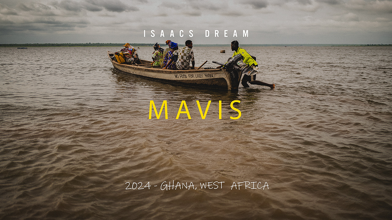 Boat crossing water in Ghana captured for documentary video thumbnail