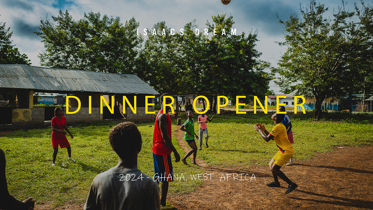 Children playing volleyball outdoors in Ghana filmed for nonprofit video